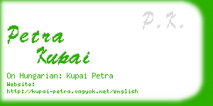 petra kupai business card